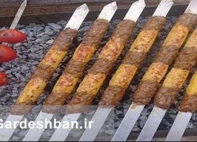 طرز تهیه کباب کوبیده دو رنگ اصیل ایرانی