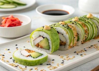 طرز تهیه سوشی با خیار به روش ژاپنی طرز تهیه سوشی با خیار به روش ژاپنی